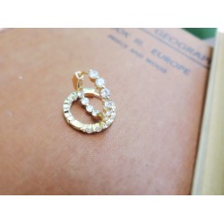 Gold plated Hoops Earrings with zircon