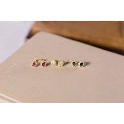 Gold plated Rosette oval Earrings