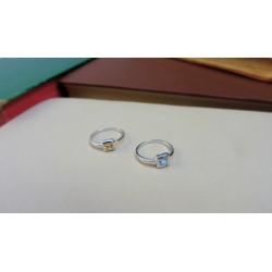 Silver Single Stone Ring